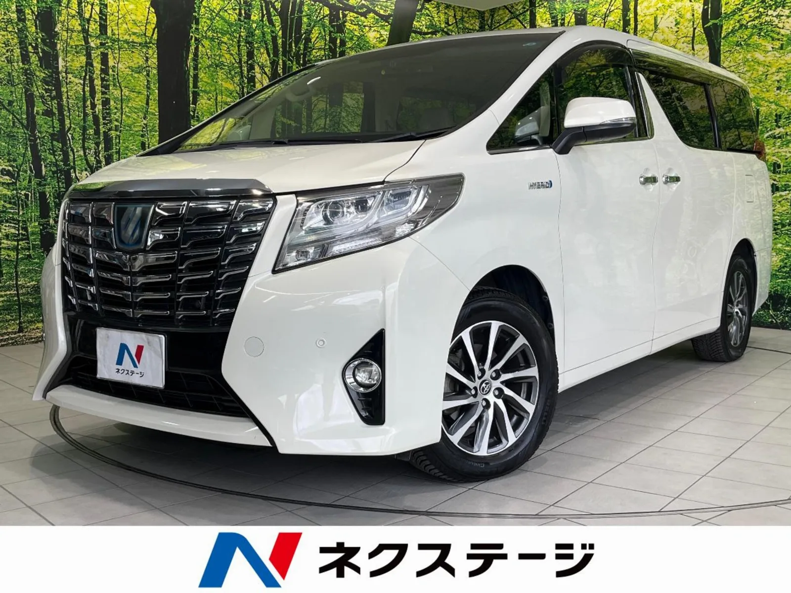 Toyota Alphard Hybrid 2.5 G F Package E-Four 4WD 4WD Genuine 9-inch Navigation Panoramic View Monitor Rear Seat Monitor JBL Sound Dual Power Sliding Doors Power Back Door Seat Heaters Steering Wheel Heater Power Seats with Memory Radar Cruise Control