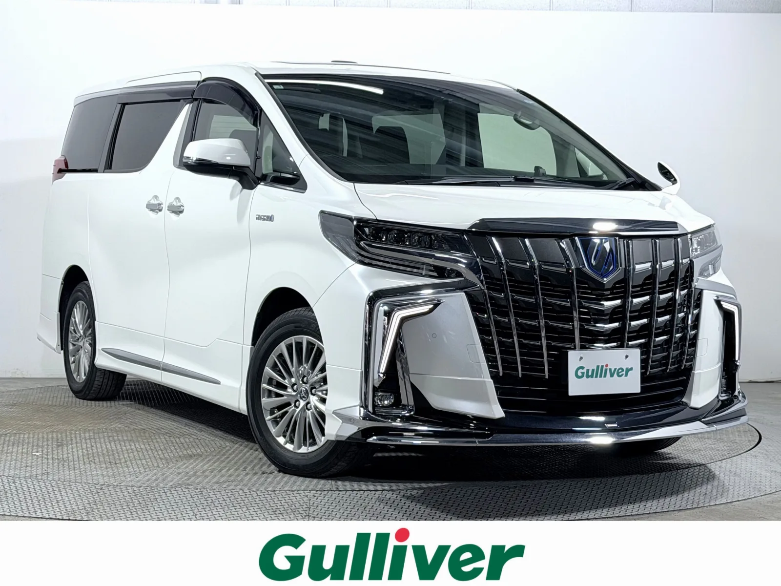 Toyota Alphard Hybrid 2.5 SR C-Package E-Four 4WD Sunroof Black Leather Seats Modellista Aero Triple LED Sequential Genuine Navigation TV Flip-down Monitor Power Seats/F·R Heaters/Air Conditioning Power Tailgate Radar Cruise Control Collision Mitigation Brake Lane Assist