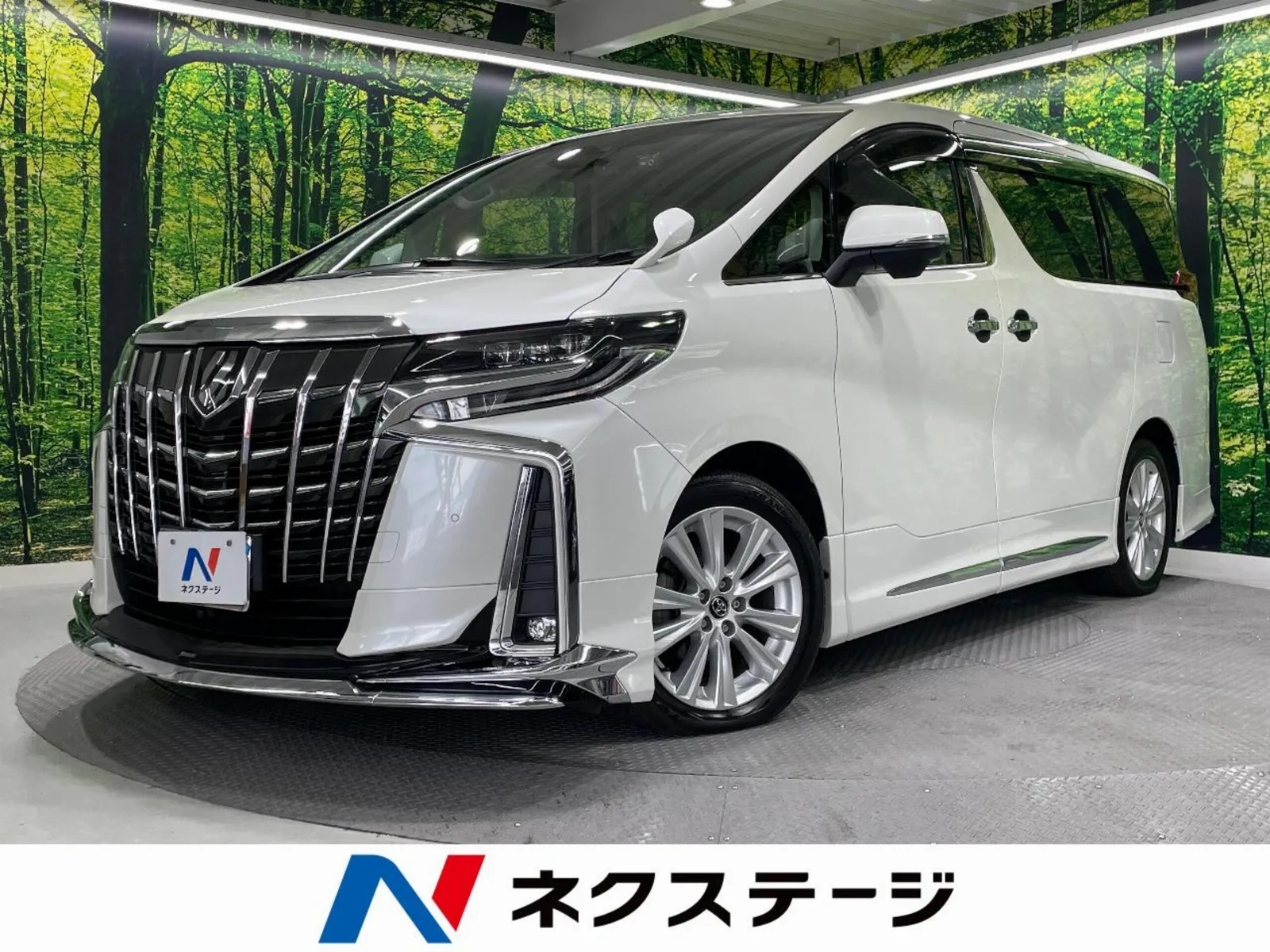 Toyota Alphard 2.5 S A Package, Modellista Aero, Non-smoking vehicle, Flip-down monitor, Genuine 10-inch navigation, Blind spot monitor, Digital inner mirror, ETC, Dash cam, Dual power sliding doors, Radar cruise control